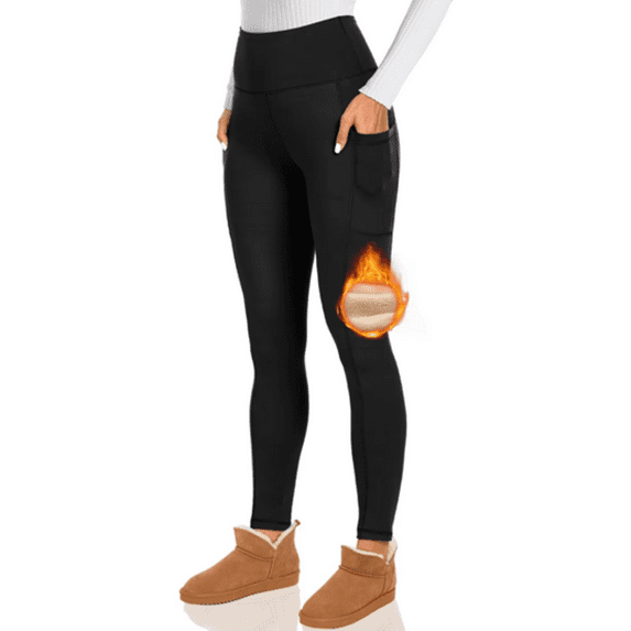 RDRKR Athletic High-Rise Fleece Leggings With Pockets Women's Medium