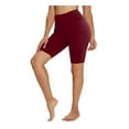 thumbnail image 1 of RDRKR Workout Polyester Fitness Yoga Womens High Waist Short Leggings Tummy Control Tight Biker Shorts for Running Cycling( Large/Extra Large Wine), 1 of 4