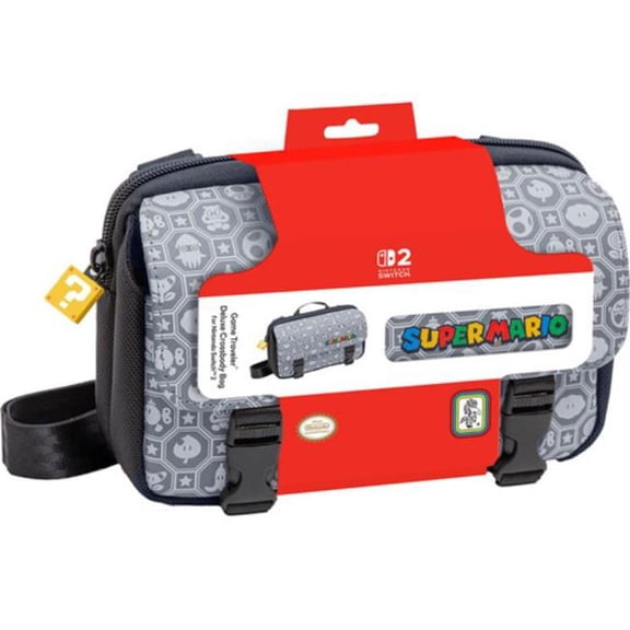 RDS 663293113538 Traveler Deluxe Crossbody Bag for Nintendo Switch, Super Mario Design