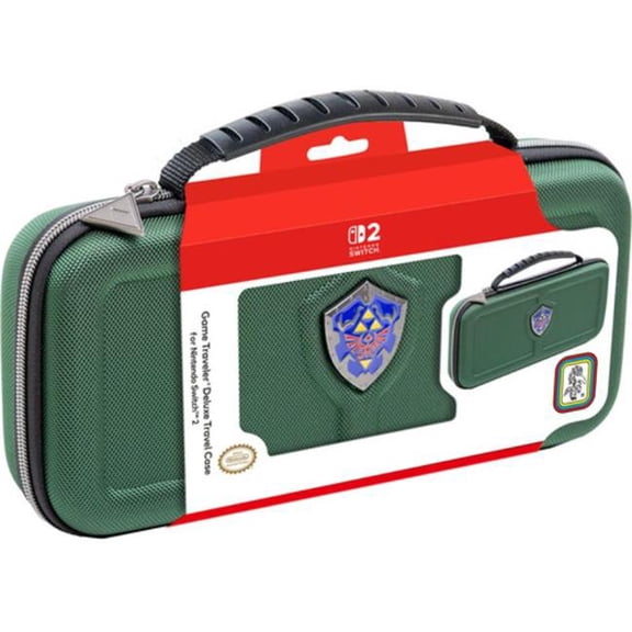 RDS 663293113569 Traveler Deluxe Travel Case for Nintendo Switch, Hylian Zelda Green Design