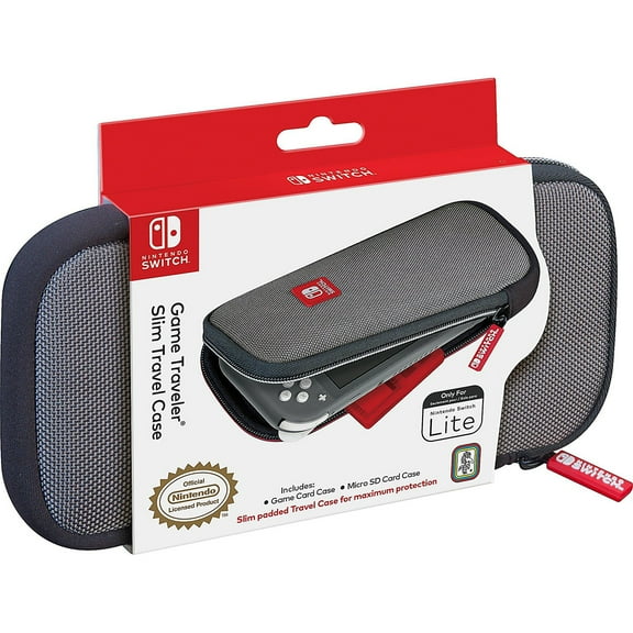 RDS Game Traveler Slim Travel Case - Gray, Nintendo Switch, Lite, 663293110865