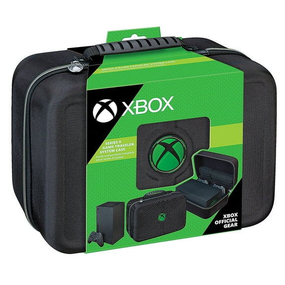 RDS Industries - Black and Green, Xbox Series X, Game Traveler Video Game System Carrying Case