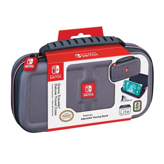 RDS Industries - Nintendo Switch Lite, Video Game Traveler Deluxe, Gray Travel Video Game Carrying Case