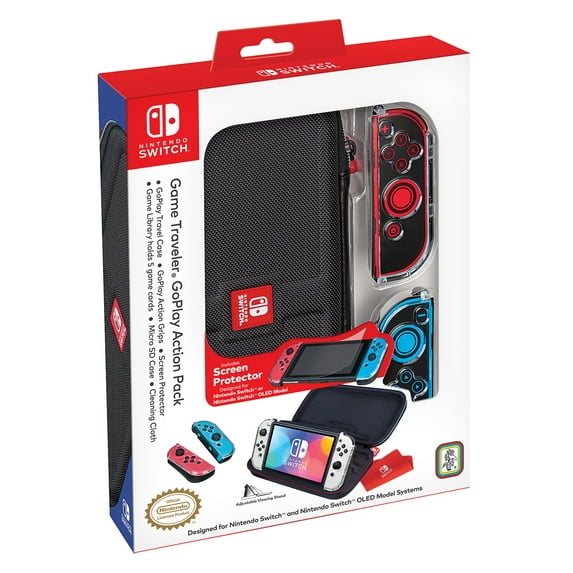 RDS Industries - Nintendo Switch Video Game Traveler GoPlay Action Case and Accessory Pack