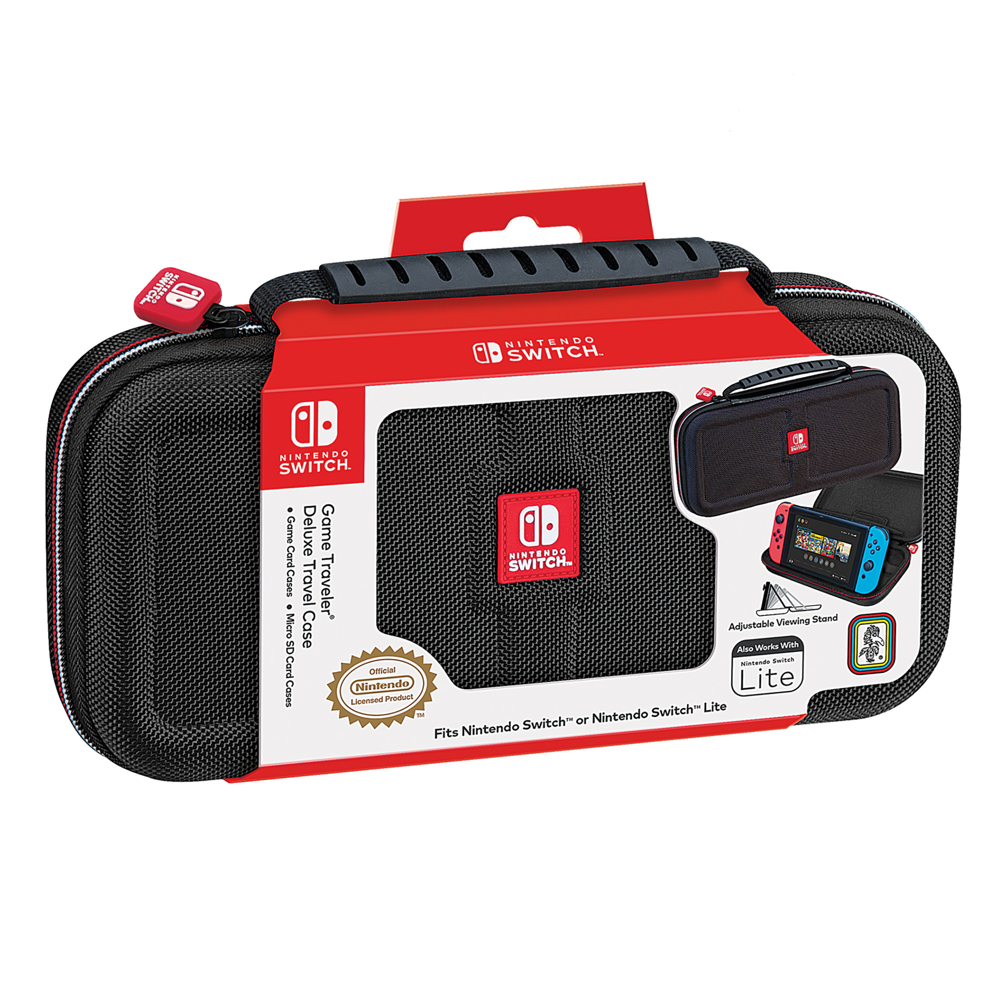RDS Industries - Nintendo Switch and Nintendo Switch Lite, Black Video Game Traveler Deluxe, Video Game Travel Carrying Case - image 1 of 9