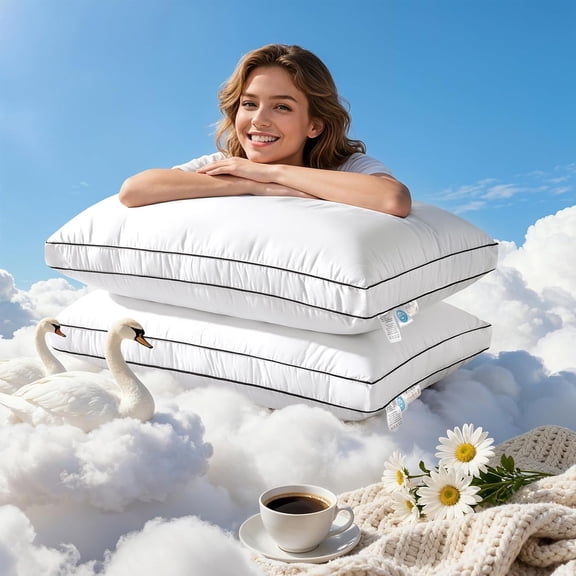 RDS and Oeko-Tex Certified Hungarian Goose Down Pillow King Size 2 Pack