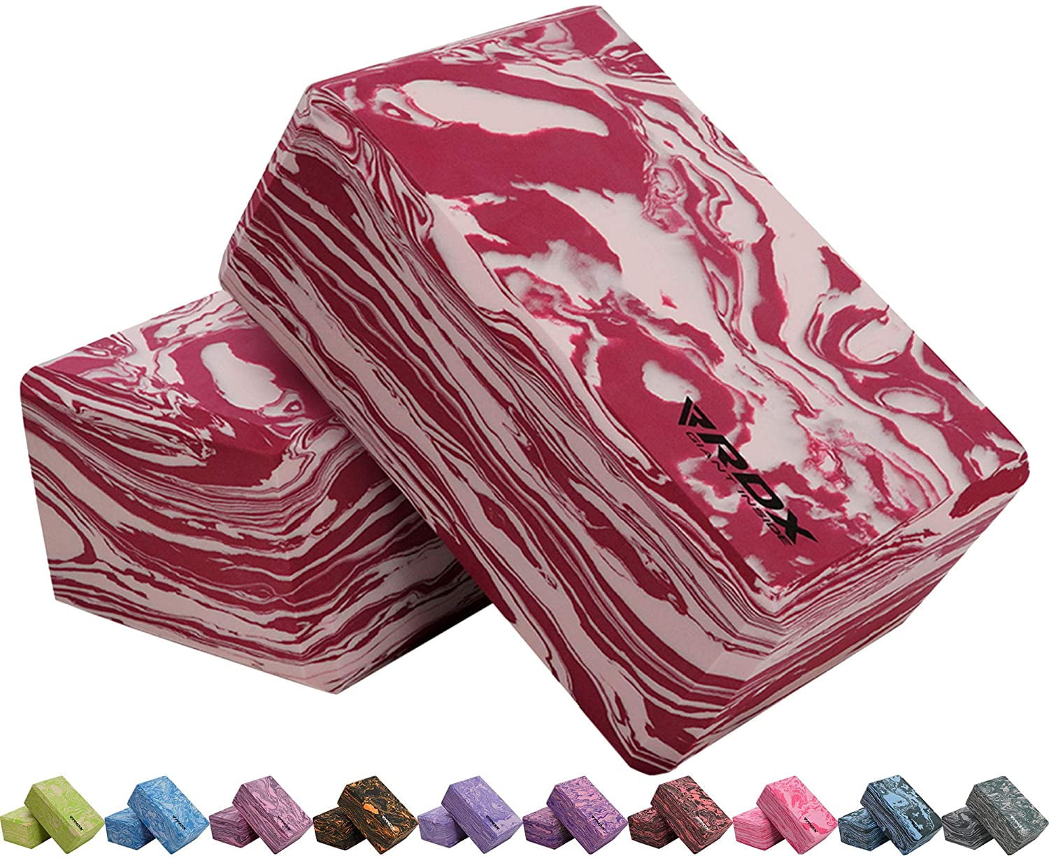 RDX 2 Pack Yoga Block, Non-Slip High-Density Eva Foam, Easy Grip Surface for Stability Strength Training CP (23x15x9.8CM)