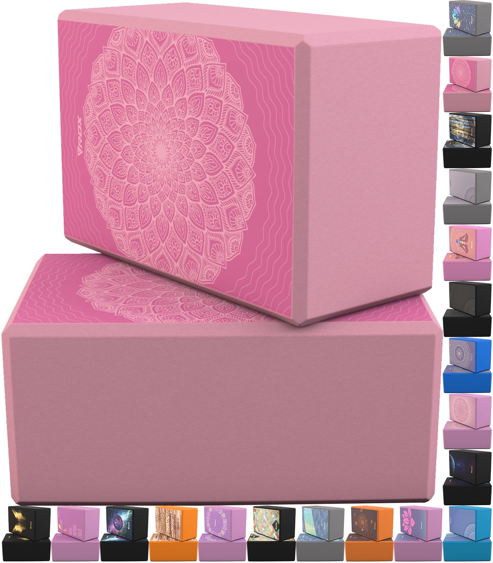 RDX 2 Pack Yoga Block, Non-Slip High-Density Eva Foam, Easy Grip Surface for Stability Strength Training D12 (23x15x9.8CM)