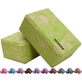 thumbnail image 1 of RDX 2 Pack Yoga Block, Non-Slip High-Density Eva Foam, Easy Grip Surface for Stability Strength Training GNW (23x15x9.8CM), 1 of 9
