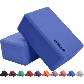 High Density EVA Yoga Foam Blocks (2 Pack) Plus Strap with Metal D-Ring  -Size 9 x 6 x 3 (Blue), Blocks -  Canada