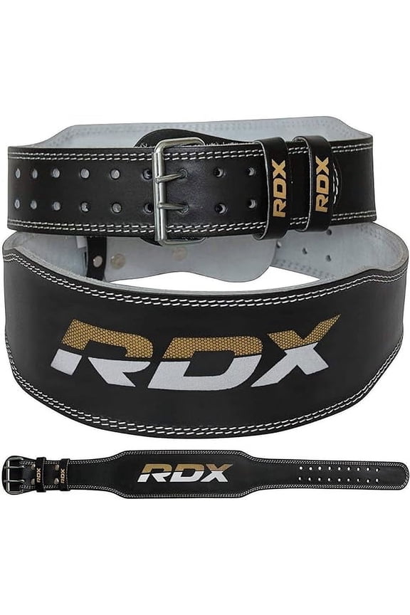 Weight Lifting Belt for Fitness Gym Belts for Powerlifting, Deadlifting Adjustable Leather Belt with 4” Padded Lumbar Back Support Great for Bodybuilding