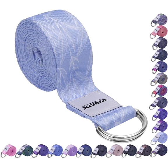 RDX 8ft Yoga Strap with D-Ring Buckle – Durable Polyester Cotton Adjustable Stretching Belt for Yoga, Pilates, Flexibility, Physical Therapy & Fitness Training