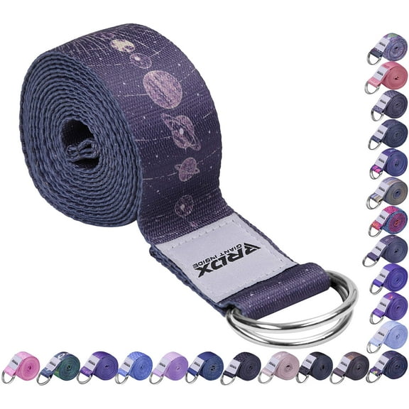 RDX 8ft Yoga Strap with D-Ring Buckle – Durable Polyester Cotton Adjustable Stretching Belt for Yoga, Pilates, Flexibility, Physical Therapy & Fitness Training