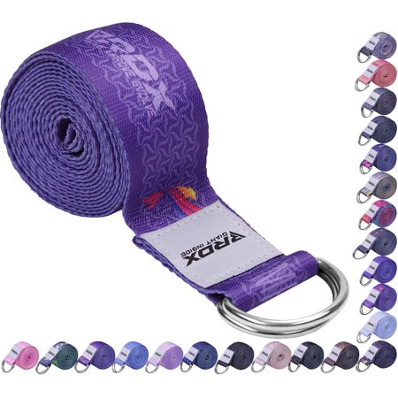 RDX 8ft Yoga Strap with D-Ring Buckle – Durable Polyester Cotton Adjustable Stretching Belt for Yoga, Pilates, Flexibility, Physical Therapy & Fitness Training