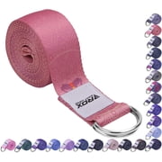 RDX 8ft Yoga Strap with D-Ring Buckle   Durable Polyester Cotton Adjustable Stretching Belt for Yoga, Pilates, Flexibility, Physical Therapy & Fitness Training
