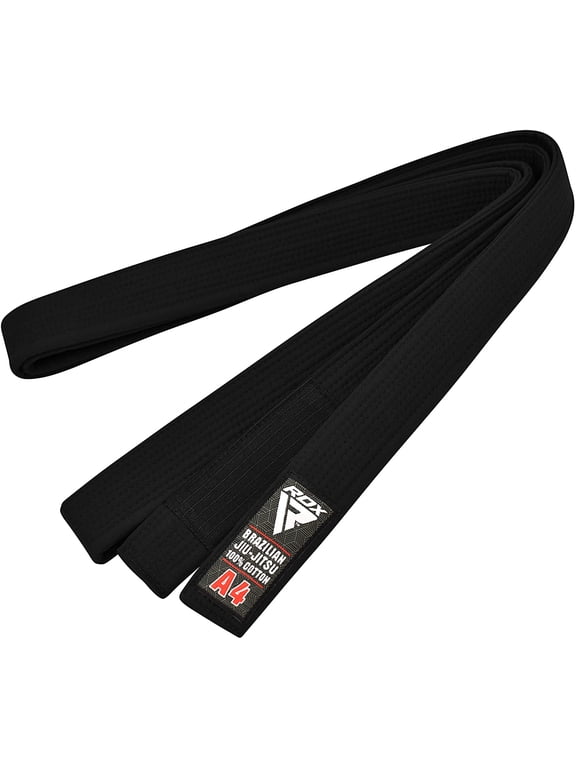 RDX All Season Brazilian Jiu-Jitsu Belt (Black, A3), Cotton, Regular, Unisex