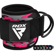 RDX Ankle Straps for Cable Machines, Steel Double D-Ring Neoprene Padded 30CM Gym Cuffs, Kickbacks Glute Leg Extensions Hip Abductors Workout,