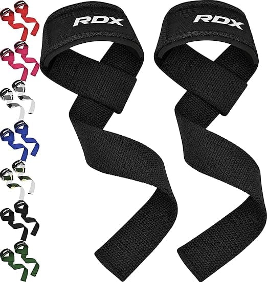 RDX Weight Lifting Straps, Deadlifting Powerlifting, 60CM Anti Slip Hand Bar Grip, 5MM Neoprene Wrist Support, Bodybuilding Workout Heavy Duty Weightlifting
