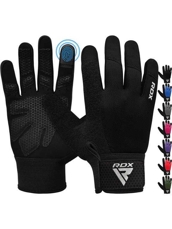 Weight Lifting Gloves Gym Workout, Full Finger Touch Screen, Breathable Anti Slip Padded Palm Protection, Fitness Strength Training Powerlifting HIIT WOD Exercise, Men Women Home Gym Cycling