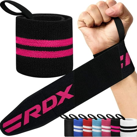 RDX Anti-Slip Unisex Elasticated Pro 18 Cotton Straps Weight Lifting Wrist Support Wraps
