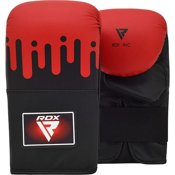 RDX Bag Gloves for Heavy Punching Training, Maya Hide Leather Punch Mitts for Boxing, Muay Thai, Sparring, Kickboxing, Martial Arts, MMA, Ideal for Thai pad, Focus Pads, Double End Speed Ball Workout