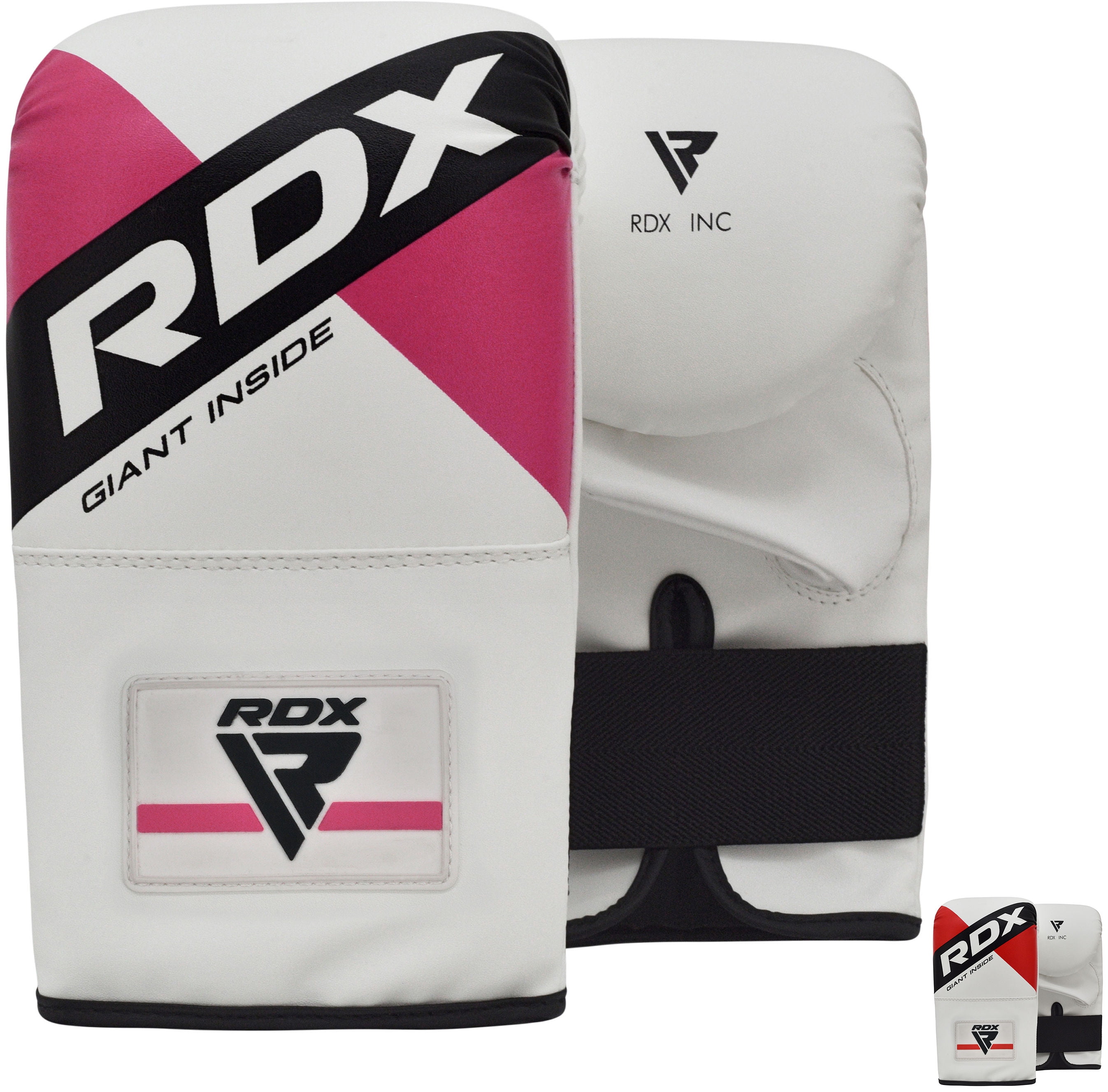 RDX F10 Boxing Bag Gloves for Boxing, Sparring, MMA White/Pink