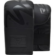 RDX Bag Gloves for Heavy Punching, Maya Hide Leather Punch Mitts, Black