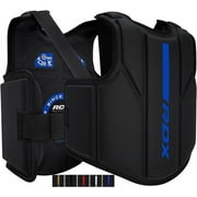 RDX Boxing Body Protector, MMA Kickboxing Muay Thai Boxing Chest Guard, Sparring Training Heavy Punching, Kara Adjustable Strike Shield, Martial Arts Upper Body Ribs Protection Pad, Taekwondo Vest