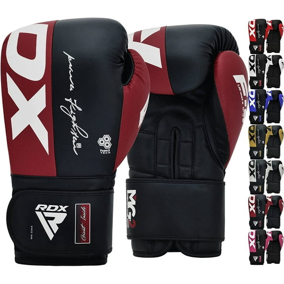 RDX Boxing Gloves for Men Women Maya Hide Leather Sparring Punching Gloves, Training Mitt, Advanced TAKKA Closure Perfect for MMA, Muay Thai Gloves