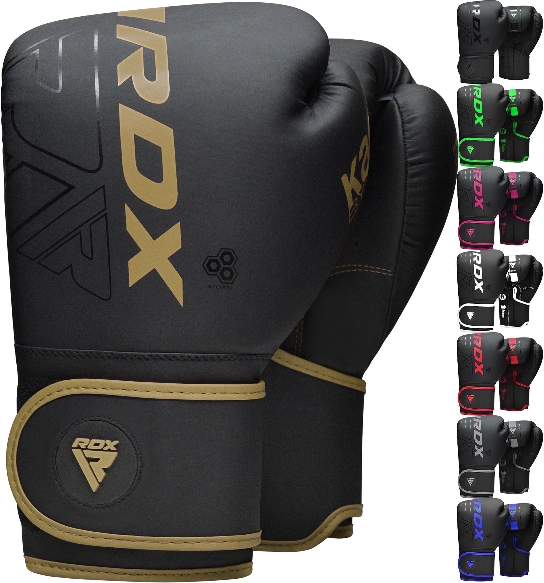 RDX Boxing Gloves for Men & Women | Pro Training Sparring Gloves, Maya Hide Leather Muay Thai | MMA Kickboxing, Unisex Punching Gloves with Thick Padding for Boxing 8 10 12 14 16 18 Oz