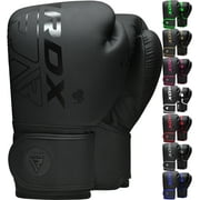 RDX Boxing Gloves for Men Women, Leather Punching Boxing Gloves for Adults, 8oz-16oz Unisex Gloves for Boxing, MMA, Muay Thai, Training,Black,16oz