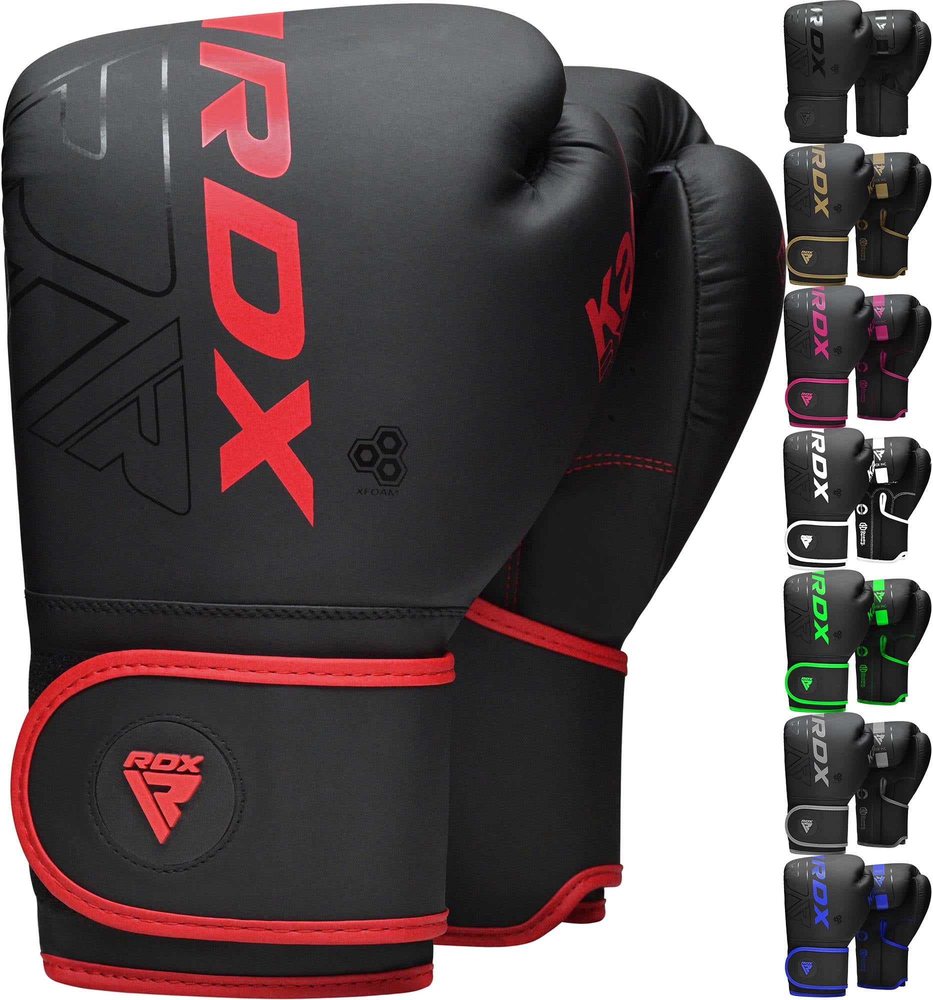 RDX Boxing Gloves Sparring, KARA Patent Training Mitt, MMA, Golden,12oz 