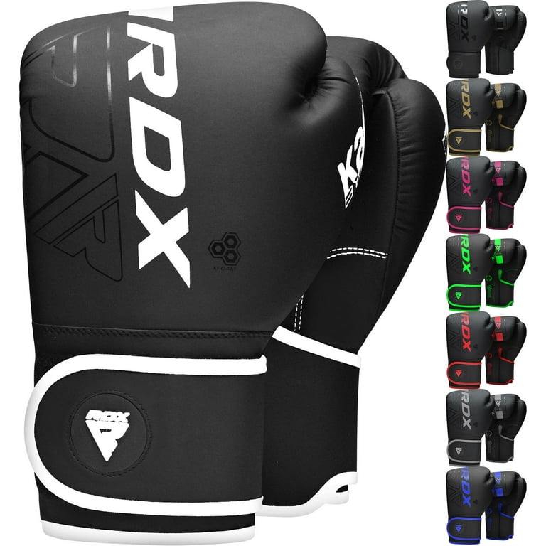 RDX Boxing Gloves Sparring KARA Patent Training Mitt MMA White 12oz