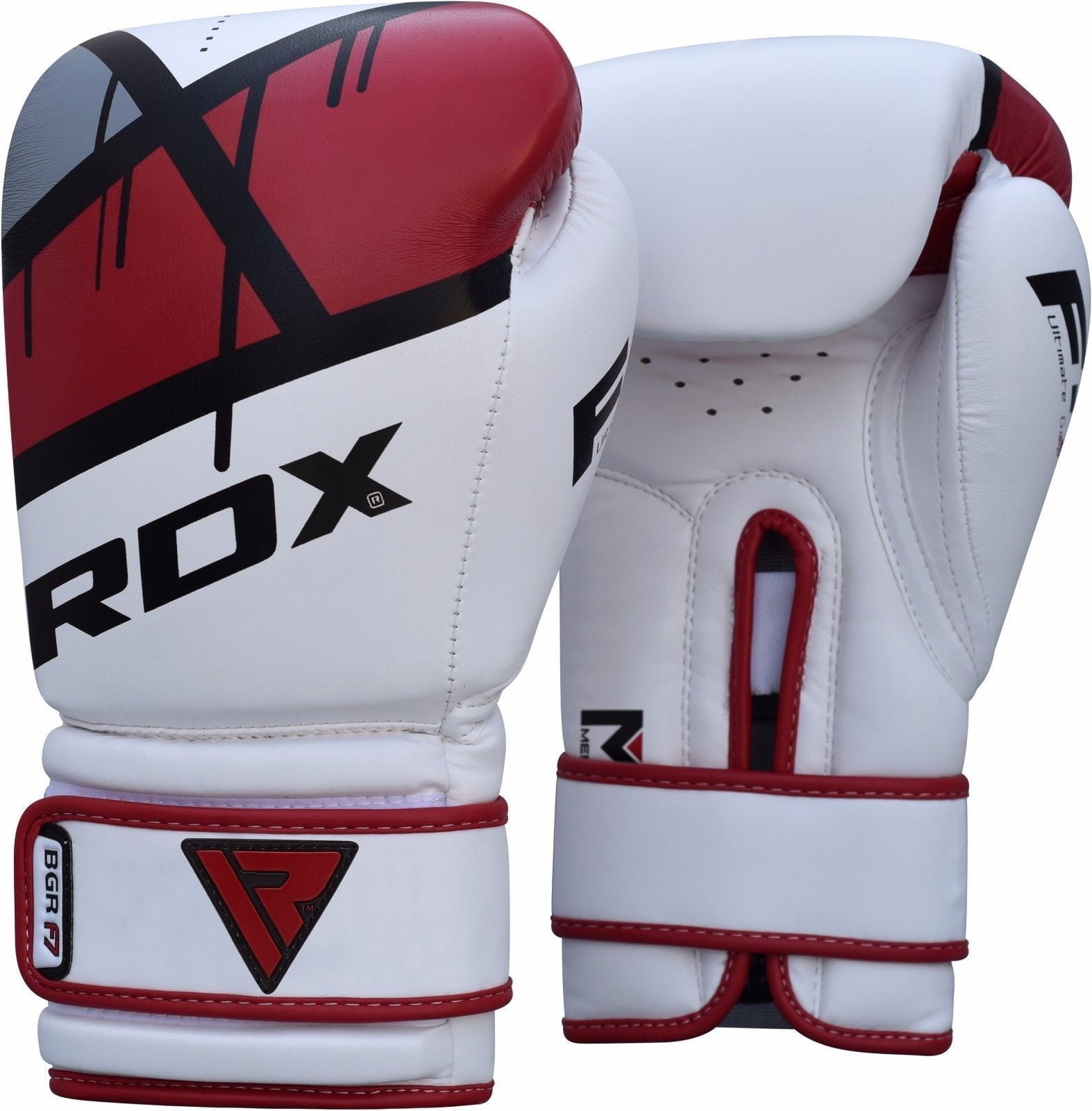 RDX Boxing Gloves for Training Muay Thai Maya Hide Leather Mitts for Fighting, Kickboxing, Sparring EGO Gloves for Punch Bag, Focus Pads, Thai Pad, Grappling Dummy and Double End Ball Punching