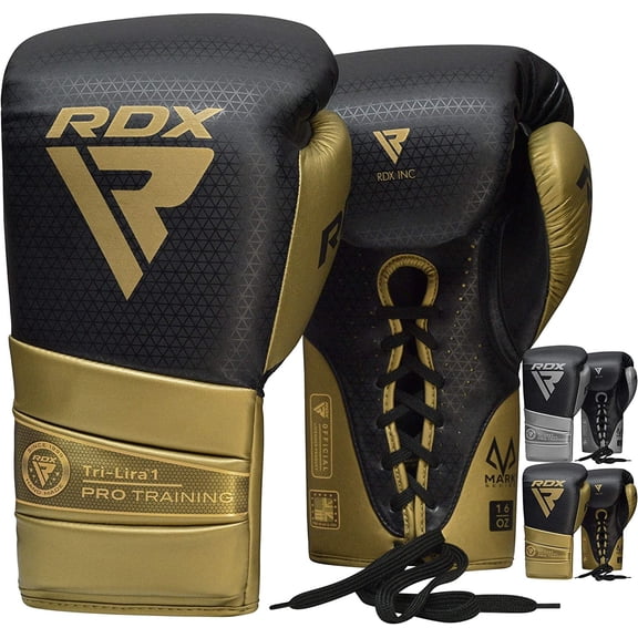 RDX Boxing Gloves for Training Muay Thai Mitts, Maya Hide Leather MARK PRO Glove for Sparring, Kickboxing, Fighting, Punch Bags, Focus Pads and Double End Ball Punching
