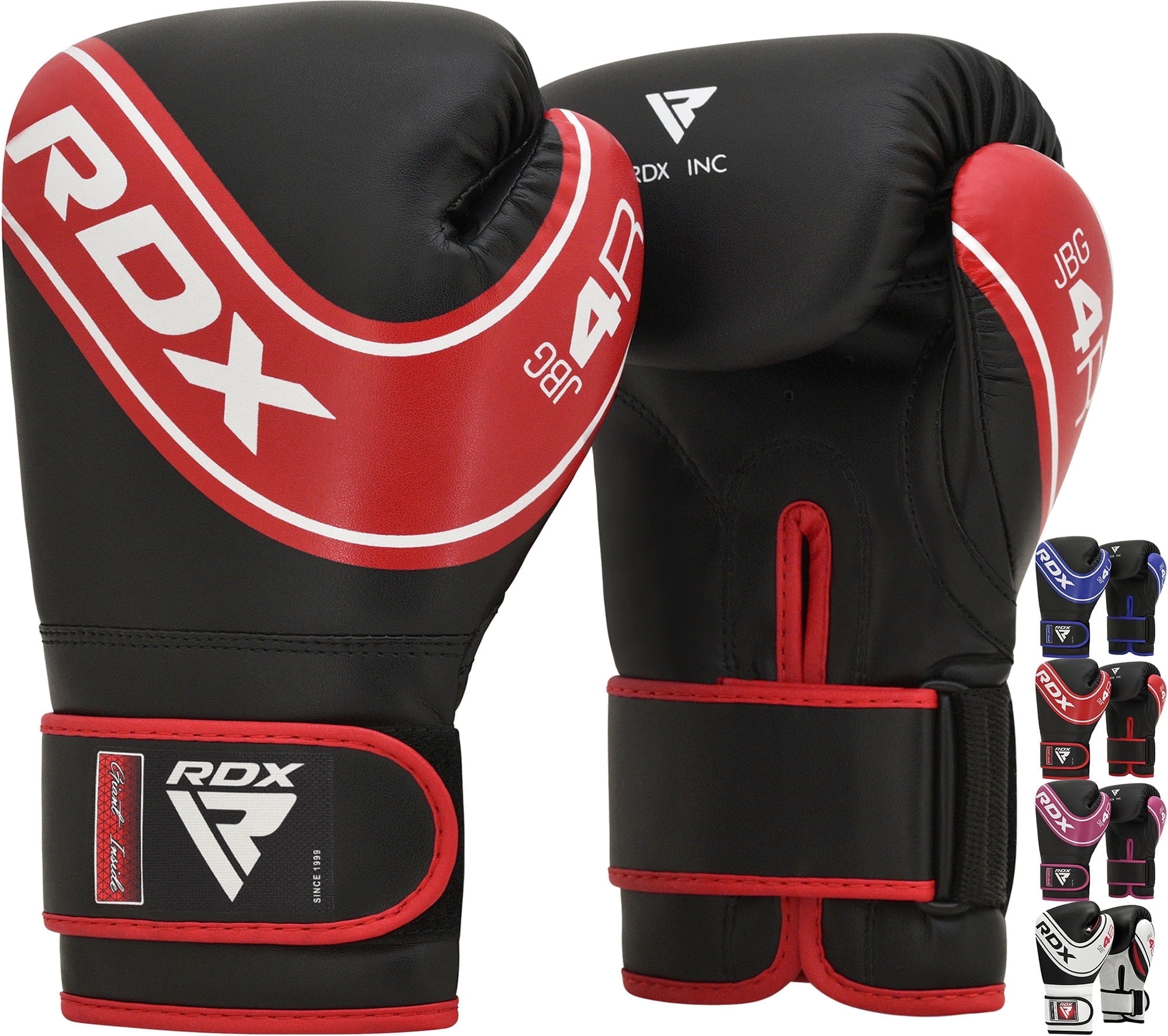 RDX Boxing Gloves for Kids, Maya Hide Leather Junior Champions Punching Training Gloves for Boxing, MMA, Muay Thai Gloves with Ventilated Palm