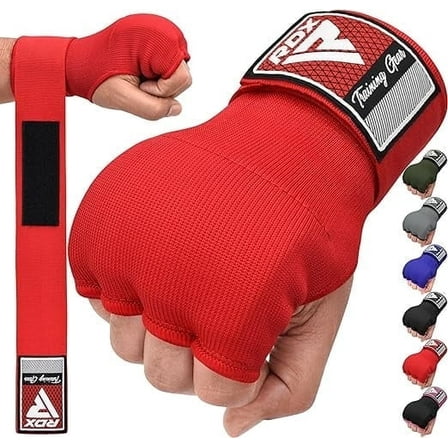RDX Gel Boxing Hand Wraps Inner Gloves Men Women, Quick 100cm Long Wrist Straps, Elasticated Padded Fist Under Mitts Protection, Muay Thai MMA Kickboxing Martial Arts