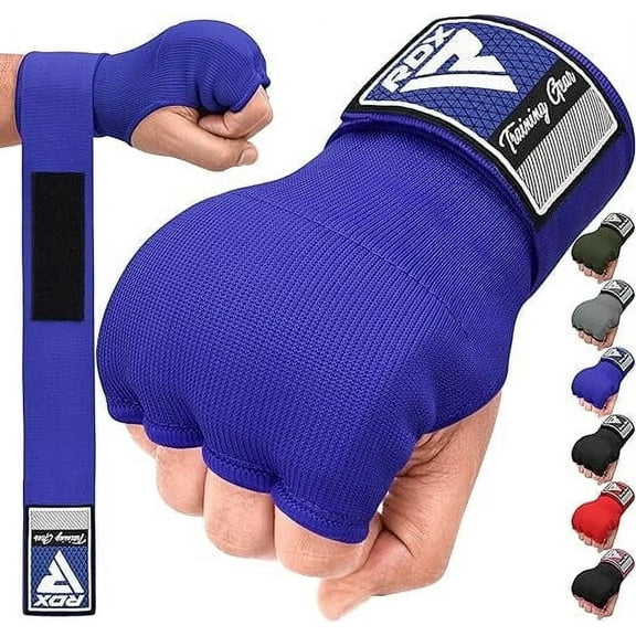 RDX Gel Boxing Hand Wraps Inner Gloves Men Women, Quick 100cm Long Wrist Straps, Elasticated Padded Fist Under Mitts Protection, Muay Thai MMA Kickboxing Martial Arts