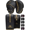 thumbnail image 1 of RDX Boxing Pads and Bag Gloves Set, Maya Hide Leather KARA Hook and Jab Training Pads, Curved Focus Mitts for MMA, Muay Thai, Kickboxing Coaching, Martial Arts, Punching Hand Target Strike Shield, 1 of 7
