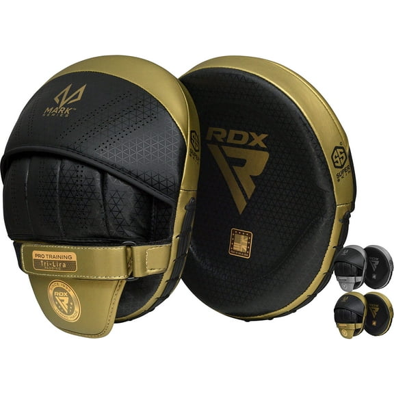 RDX Boxing Pads Curved Focus Mitts, Punching pad, Punching target MARK PRO Hook and Jab Training Pads, MMA Muay Thai Kickboxing Coaching Martial Arts Punching Hand Target Strike Shield