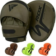 RDX Boxing Pads Focus Mitts, Punching Target Leather Training Pads, Matte Green