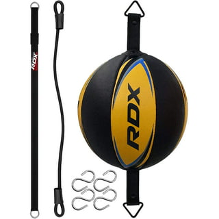  Punching Ball Speed Ball Double End Punching Bag Leather,  Boxing Speed Bag Set Door Sealing/Floor Mount Suction Cup Reflex Bag for  Home Gym, Stress Relief Exercise Equipment (Size : Red+Black) 