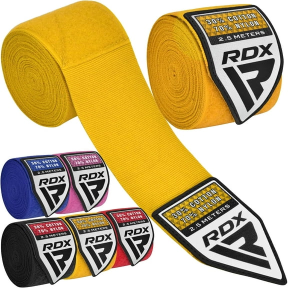 RDX Boxing Wraps Kids 2.5M Inner Gloves, Elasticated Thumb Loop Bandages, Junior Under Mitts Hand Fist Protector Wrist Support Straps