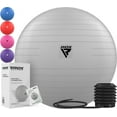 thumbnail image 1 of RDX Exercise Ball Anti-Burst Extra Thick PVC Material, Soft Swiss Balance Ball with Quick Pump for Yoga Pilates Stretching Fitness Birthing Pregnancy Office Home Gym Workout Training, Supports 250kgs, 1 of 10