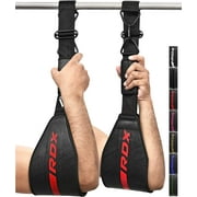 RDX Fitness Hanging AB Straps for Abdominal Muscle Building and Core Training, Maya Hide Leather Strap Steel D-Rings, Pull up Assist Straps, Elbow Hanging Men Women Home Gym Workout Equipment