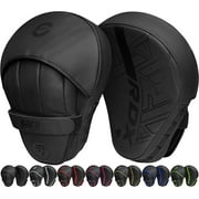 RDX Focus Boxing Punch Mitts, Punching target, Punching pad Maya Hide Leather Training Pads, Black