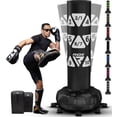thumbnail image 1 of RDX Free Standing Punching Bag with Gloves, 6FT XXL Heavy Duty Adult Ronin Target Pedestal Bag Set, Silver, 1 of 8
