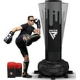 thumbnail image 1 of RDX FreeStanding Punching Bag with Gloves, 5FT XXL Heavy Duty Adult RONIN Target Pedestal Bag Set, 17 Suction Cup Stand Base, Freestanding Kickboxing, Blue, 1 of 8