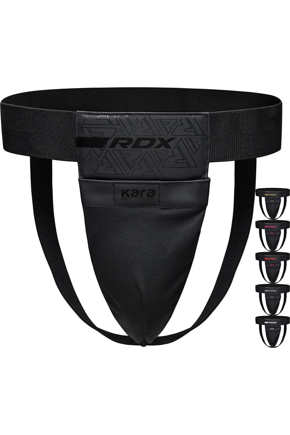 Groin Guard for Boxing Muay Thai Kickboxing MMA Fighting, Maya Hide Leather Kara Men Jockstrap Martial Arts Training, Abdominal Protector Sparring, Abdo Gear Taekwondo Grappling