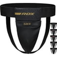 thumbnail image 1 of RDX Groin Guard for Boxing Muay Thai Kickboxing MMA Fighting, Maya Hide Leather Kara Men Jockstrap Martial Arts Training, Abdominal Protector Sparring, Abdo Gear Taekwondo Grappling, 1 of 6